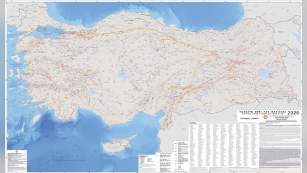 Türkiye Diri Fay Haritası-2026, MTA ve AFAD iş birliğiyle güncellendi ve yayımlandı